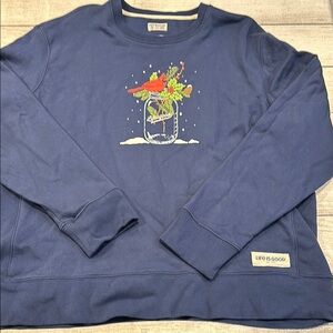 Women’s Life Is Good Crewneck Sweatshirt size XXXL blue